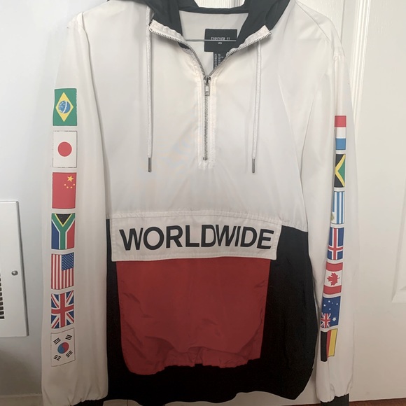 FOREVER 21 Men worldwide windbreaker size xs - Picture 1 of 4
